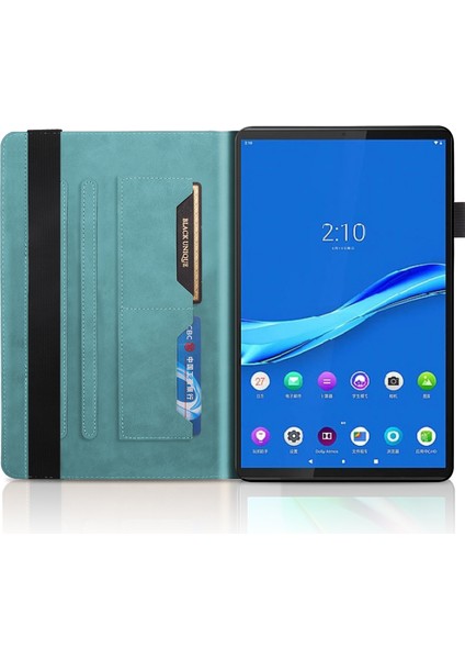 Lenovo Tab M10 Plus Deri Kılıf Göl Mavisi Için (Yurt Dışından)