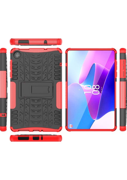 Lenovo Tab M8 4. Nesil Kırmızı Için Tpu+Pc Tablet Kılıfı (Yurt Dışından)