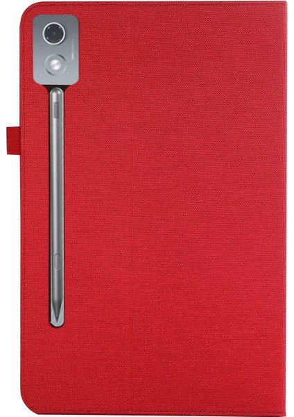 Lenovo Tab P12 12.7 2025 Kırmızı Kumaş Deri Kılıf (Yurt Dışından) modelleri