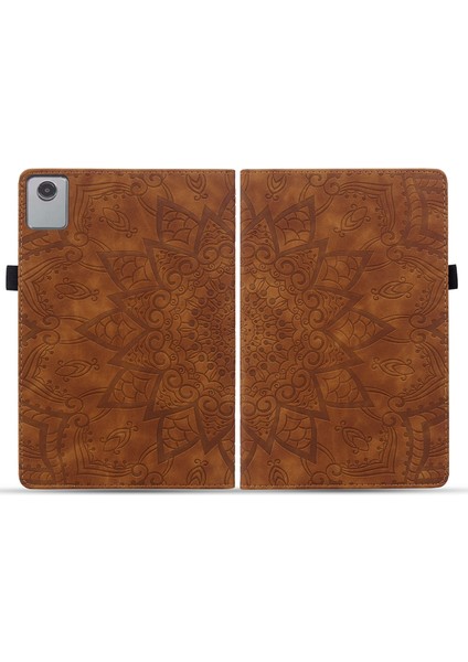 Lenovo Tab M11 / Xiaoxin Pad 11 2024 Kahverengi Için Kabartmalı Pu Kılıf (Yurt Dışından) fiyatları