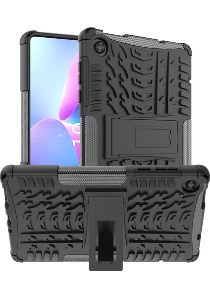 Lenovo Tab M8 4. Nesil Siyah Için Tpu+Pc Tablet Kılıfı (Yurt Dışından)