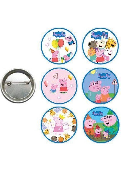 Peppa Pig Rozet 6 Adet