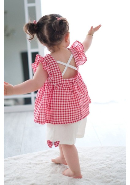 Kız Bebek Ikili Ekose Takım fiyatları