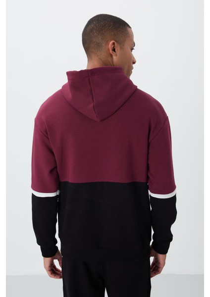 Erguvan Pamuklu Kalın Içi Tüylü Yumuşak Dokulu Comfort Fit Nakışlı Erkek Sweatshirt - 88417