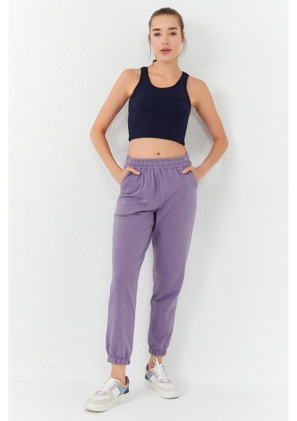 Indigo Basic Sıfır Kol Dar Kalıp U Yaka Kadın Crop Top Atlet - 97160