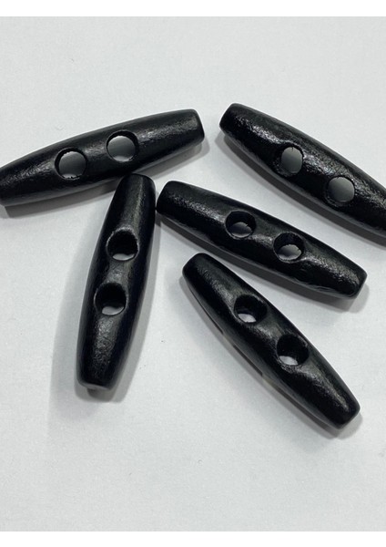 Ahşap Çoban Düğme 5 Li Set / 5 cm / Siyah modelleri
