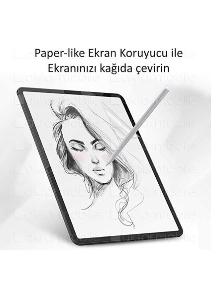 iPad Mini 7. Nesil 2024 Uyumlu Paper Like Ekran Koruyucu Kağıt Hissi Veren Tasarım Mat Yüzey