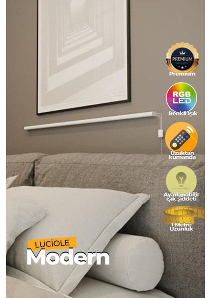 Uzaktan Kumandalı LED Lambader - Yatak Üstü, Tv Yanı ,oturma Odası - Greenlightluci fiyatları