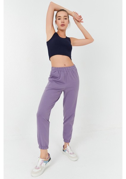 Indigo Basic Sıfır Kol Dar Kalıp U Yaka Kadın Crop Top Atlet - 97160