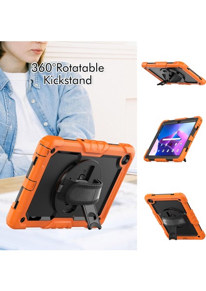 Lenovo Tab M10 Plus 10.6 Gen 3. Turuncu Için Silikon Hibrit Pc Kılıfı (Yurt Dışından) fiyatları