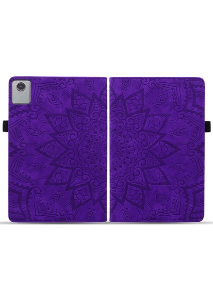 Lenovo Tab M11 / Xiaoxin Pad 11 2024 Mor Için Kabartmalı Pu Kılıf (Yurt Dışından) fiyatları