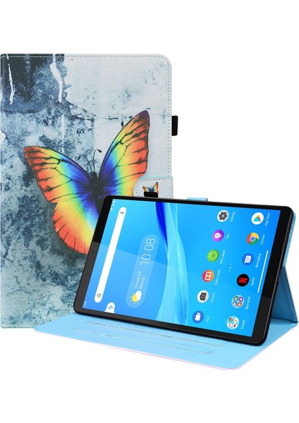 Lenovo Tab M8 Fhd Tb-5f / TB-8705X 8.0 Inç Kılıf Renkli Kelebek Için (Yurt Dışından)