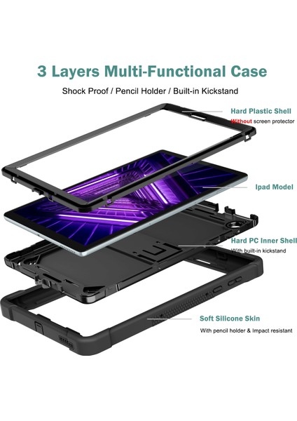 Silikon + Pc Kılıfı Lenovo Tab M10 Plus X606 10.3 Inç Siyah (Yurt Dışından) fiyatları