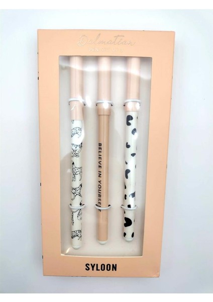 Pyrus Plastik Gövde Tükenmez Kalem Pastel 3'lü Kalem Seti