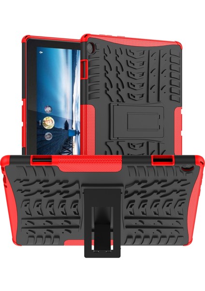 Lastik Dokusu Tpu+Pc Kılıfı Lenovo Tab M10 X605 / X505 Kırmızı (Yurt Dışından)