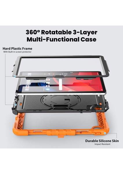 Lenovo Tab M11 /xiaoxin Pad 2024 Turuncu Için Silikon Pc Tablet Kılıfı (Yurt Dışından) modelleri