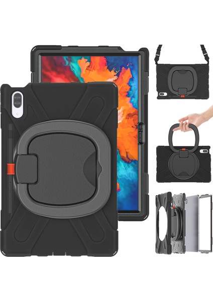 Lenovo Tab P11 Pro 11.5 Inç Siyah Için Silikon + Pc Kılıfı (Yurt Dışından)