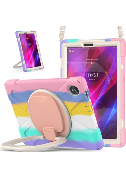 Lenovo Tab K10 / M10 Plus Renkli Pembe Için Silikon + Pc Kılıfı (Yurt Dışından) fiyatları
