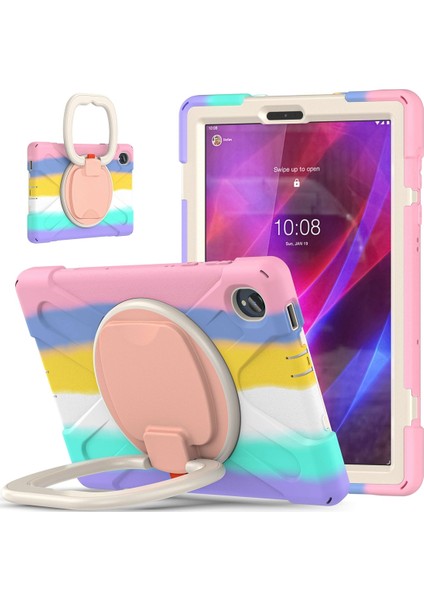 Lenovo Tab K10 / M10 Plus Renkli Pembe Için Silikon + Pc Kılıfı (Yurt Dışından) modelleri
