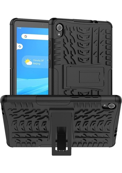 Lenovo Tab M8 (2020) TB-8705F 8,0 Inç Siyah Lastik Dokusu Kılıfı (Yurt Dışından)