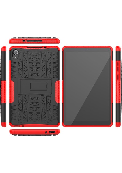 Lenovo Tab M8 (2020) TB-8705F 8,0 Inç Kırmızı Lastik Dokusu Kılıfı (Yurt Dışından) fırsatları