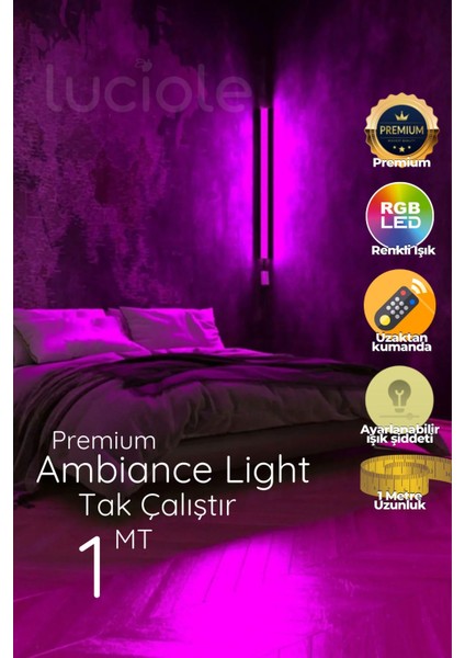 LED Lambader Renk Rgb4 Animasyon Uzaktan Kumandalı Yapışkanlı Duyellow modelleri