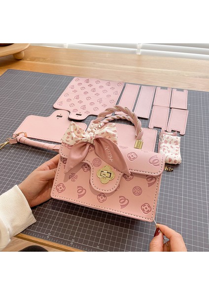 Dokuma Çanta Diy Malzeme Çantası Elle Dikilmiş Ev Yapımı Küçük Kare Çanta El Dokuması Kiraz Çiçeği Crossbody Çanta Kız Arkadaşı Için Hediye (Yurt Dışından)