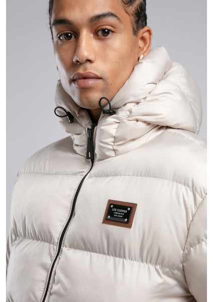 Monce Erkek Kapüşonlu Mont Bej