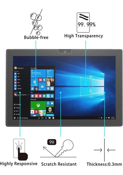 Lenovo Ideapad Mııx 510 Için Tablet I Lenovo Ideapad Mııx 510 Için 1 Adet Gl Film (Yurt Dışından)