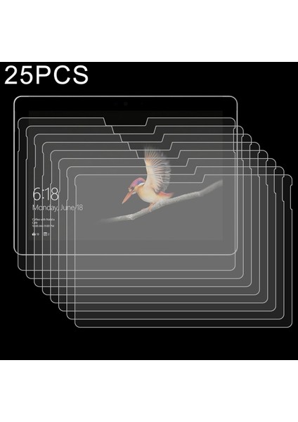 Microsoft Surface Go 2 9h 2.5d Temperli Için 25 Adet Gl Film (Yurt Dışından)