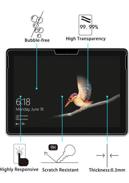 Microsoft Surface Go 2 9h 2.5d Temperli Için 25 Adet Gl Film (Yurt Dışından)