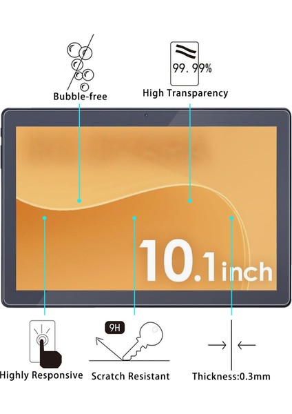 Luca TM103 M4V1-B 10.1 Için 2 Adet Temperli Tablet I Gl Film (Yurt Dışından)
