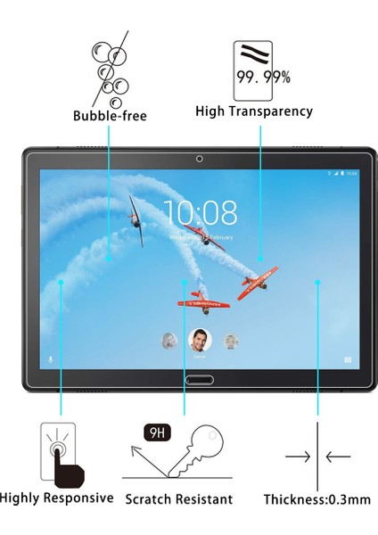 Lenovo Tab P10 X705M 9h 0.3mm Temperli Gl Film (Yurt Dışından) fırsatları