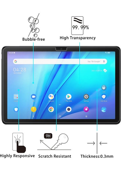 Tablet I Tcl Tab 10S Için Tcl Tab 10S Için Enjoy 2 T10 T10S Honor X8 Honor 8 Lite 1 Adet Gl Film (Yurt Dışından)