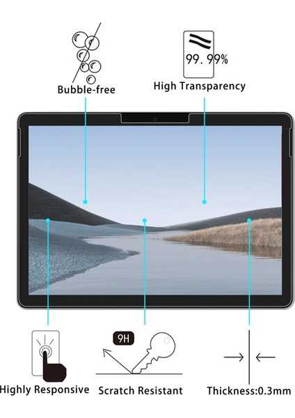 Microsoft Surface Go 4 3 2 1 Için Microsoft Surface Go 3 Için 25 Adet Tablet 25 Adet Gl Film (Yurt Dışından)