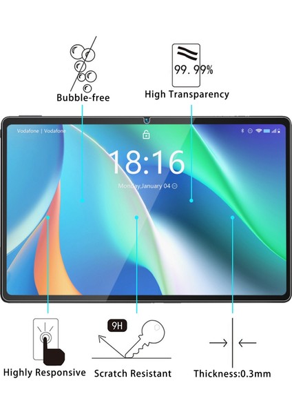 Bmax Maxpad I11 I11 Plus Için 2 Adet Temperli Gl Film (Yurt Dışından)