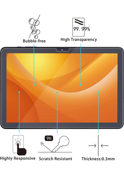 Luca TE104 M4V1-B 10.1 Için Temperli Tablet I Gl Film (Yurt Dışından)