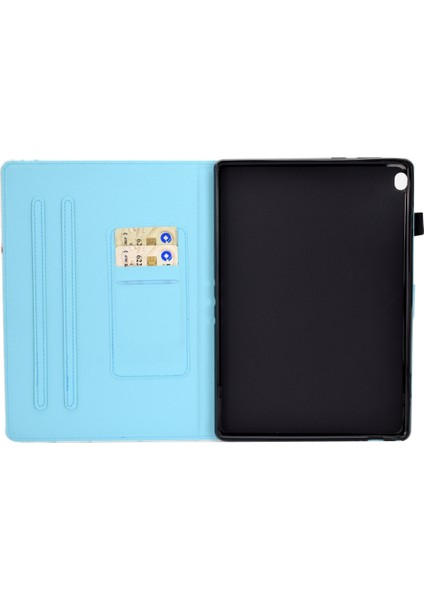 Lenovo Tab M10 Hd Renkli Desenli Deri Kılıf Süper Kedi (Yurt Dışından) fiyatları