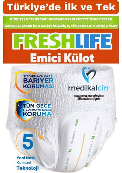 Külotlu Hasta Bezi Yetişkin Emici Külotlu Bez Xl (Extra Büyük Boy) 120 Adet 4 Paket
