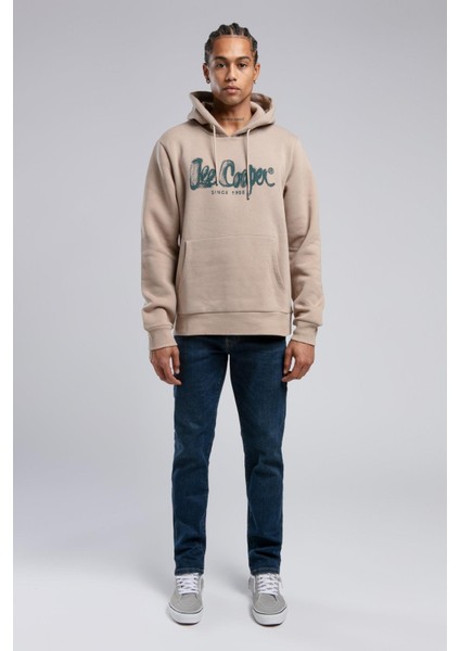 Gregory Erkek Kapüşonlu Sweatshirt Bej