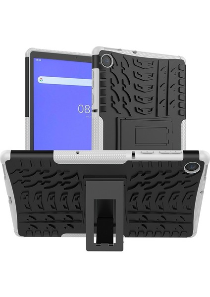 Lenovo Tab M10 Plus TB-X606F Beyaz Için Lastik Dokusu Kılıfı (Yurt Dışından)