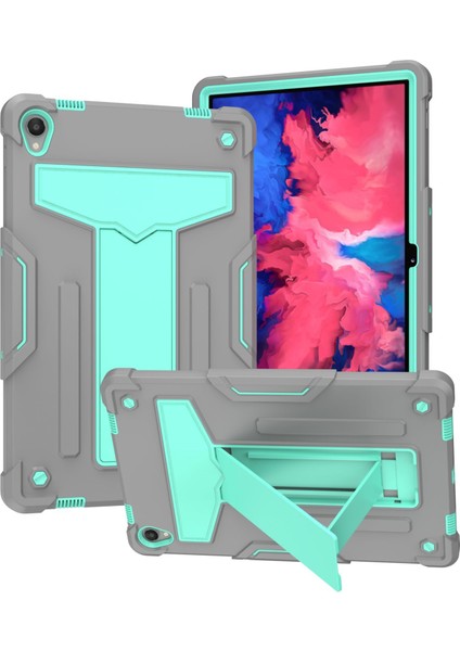 Lenovo Tab P11 (TAB-J606F) Gri + Nane Yeşili Için T Şekilli Braket Kılıfı (Yurt Dışından)