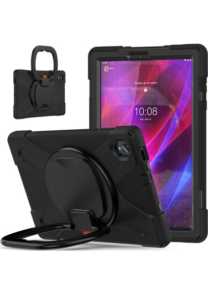 Lenovo Tab K10 / M10 Plus Siyah Için Silikon + Pc Kılıfı (Yurt Dışından)