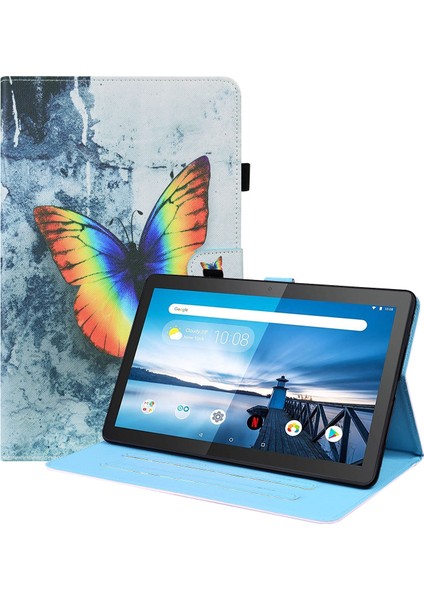 Lenovo M10 Fhd Rel TB-X605FC / TB-X605LC Renkli Kelebek Kılıf (Yurt Dışından)