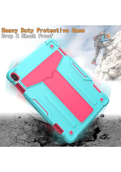 Pc+Silikon Kılıf Lenovo M10 Fhd Rel TB-X605F Nane Yeşili + Gül Kırmızı (Yurt Dışından) fırsatları