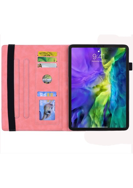 Lenovo Tab P12 12.7 Pembe Kabartmalı Deri Kılıf (Yurt Dışından)