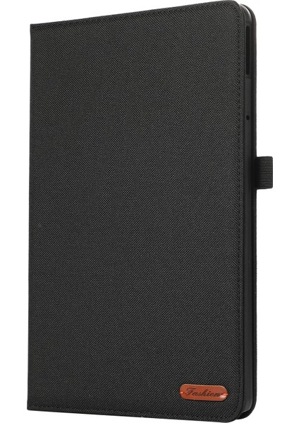 Lenovo Tab Plus 11.5 Siyah Için Kumaş Deri Kılıf (Yurt Dışından)