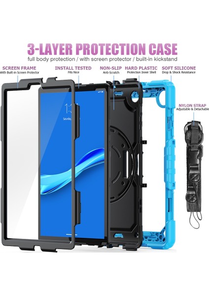 Lenovo Tab M10 Fhd Plus Tutucu Açık Mavi ile Koruyucu Kılıf Için (Yurt Dışından) fırsatları