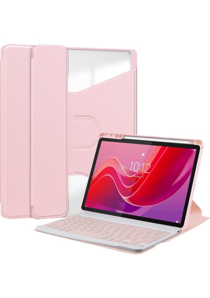 Lenovo Tab M11/XIAOXIN Pad 11 2024 Pembe Klavye Kılıfı (Yurt Dışından)