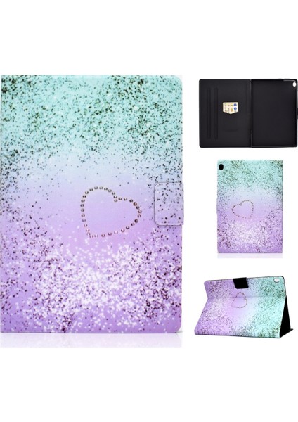 Lenovo Tab M10 Hd Renkli Desenli Deri Kılıf Lenovo Tab M10 Hd TB-X505F Love Quicksand Için (Yurt Dışından)